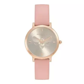 Авторизованный дилер Olivia Burton Watch Ladies ob24000018 Signature 28mm Bee Ultra Slim Carnation Gold Matered Leather Strap Watch [OLIVIA BURTON] &