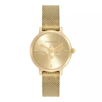 Авторизованный дилер Olivia Burton Watch Ladies ob24000022 Signature 28mm Bee Ultra Slim Gold Mesh Watch [OLIVIA BURTON] золотой