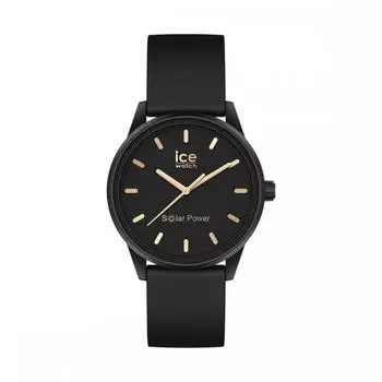 Авторизованный дистрибьютор [Ice-watch] Часы Ice Watch Sun женские унисекс 020302 Ice Solar Power ICE Solar Power черные золотые маленькие