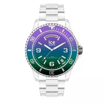 Авторизованный дистрибьютор [Ice watch] Мужские часы Ice watch 021433 Ice clear sunset [ICE clear sunset] Фиолетовый Зеленый Средний День Дата