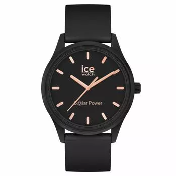 Авторизованный дистрибьютор [Ice-Watch] Женские часы Ice Watch 018476 Solar ICE solar power Black Rose Gold Small