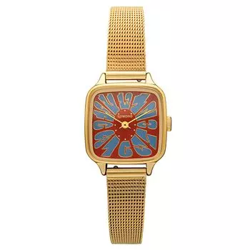 Авторизованный дистрибьютор [KOMONO] Komono Watch Women s KOM-W4211 Kate Flower Royale Gold Maroon Blue
