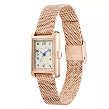 Авторизованный дистрибьютор Matou Watch mw004008 Oborozuki Oborozuki Rectan Rose Gold Mesh Arabic [MATOW] Женские [Tsuki - -]