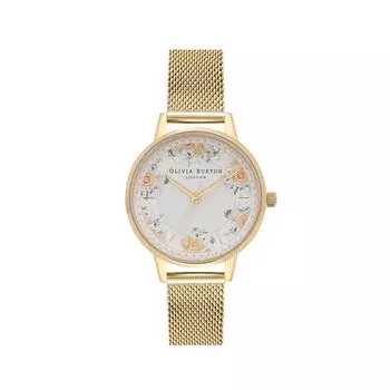 Авторизованный дистрибьютор Olivia Burton Часы OB16TP01 Tea Party Midi Pale Gold Mesh [OLIVIA BURTON] Женские