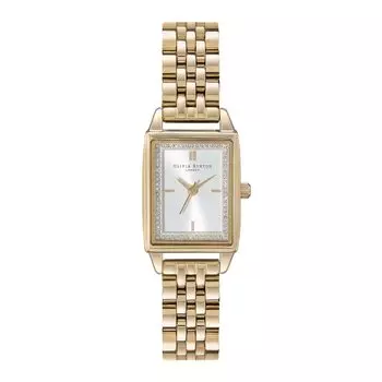 Авторизованный дистрибьютор Olivia Burton Watch ob24000013 Townhouse 21 мм Прямоугольный браслет из белого золота [OLIVIA BURTON] Женские и