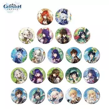 Авторизовано MiHoYo 65 мм Genshin Impact Anniversary Series Значки Badge