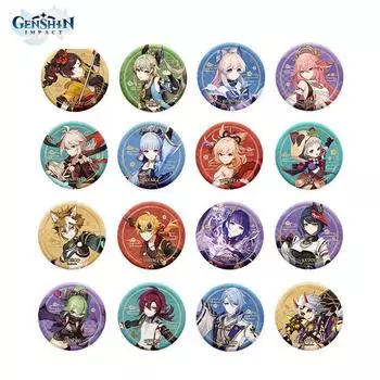Авторизовано MiHoYo 75 мм Genshin Impact Inazuma Тематические значки персонажей Серия Kaedehara Kazuha