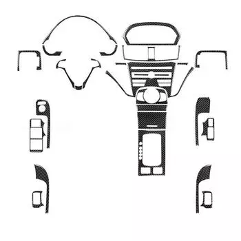 Автозапчасти Комплект отделки салона Автомобильные аксессуары Углеродное волокно Пылезащитное эпоксидное покрытие Замена Водонепроницаемый Черный CHINA