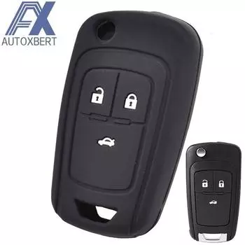 AX силиконовый чехол для дистанционного ключа для Chevrolet Spark Cruze Orlando Aveo Onix Volt Skin Holder 3 кнопки чёрный