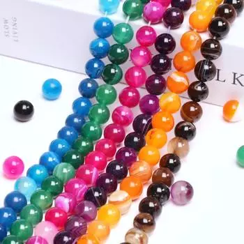 Аксессуар 4/6/8/10/12 мм 40/30/20/5 шт. ремешок на запястье цепочка для мобильного телефона Изготовление ювелирных изделий бусины DIY модные бусины-разделители камень DIY ювелирные аксессуары 6mm/30Pcs