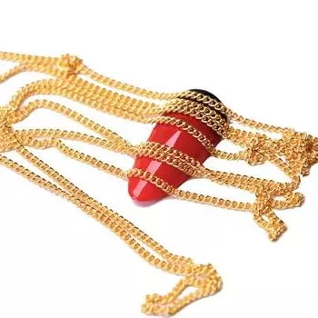 Аксессуар-цепочка для гвоздей 100см, веревочная цепочка KI 01 03 золото, 1 шт.