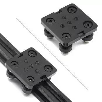 Аксессуар для 3D-принтера Маленькое V-образное колесо с пластиной для 2020 г. Алюминиевый профиль для деталей с ЧПУ и 3D-принтеров Черное колесо 2040 V-Slot Мини-пятиколесный диск