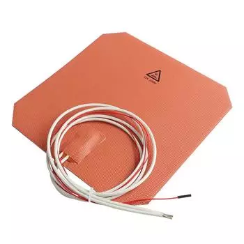 Аксессуар для 3D-принтера Силиконовый нагревательный коврик 12 В 200 Вт Нагревательный коврик 220x220 мм Подогреваемая платформа с термистором оранжевый