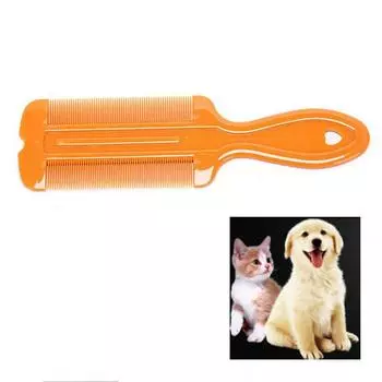 Аксессуар для домашних животных, расческа для вычесывания вшей, двухсторонняя расческа для волос с пластиковой ручкой 4.5*15.8cm