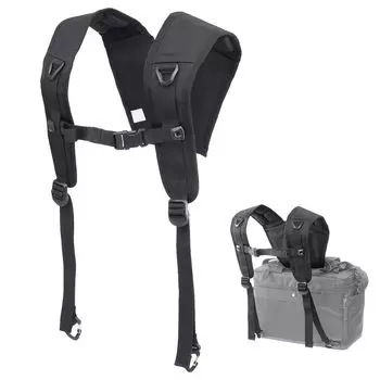 Аксессуар для фотосумки HAKUBA, складной ремень для рюкзака 02 Аутентичный ремень для рюкзака, который позволяет удобно носить сумки на плечо, как рюкзак чёрный