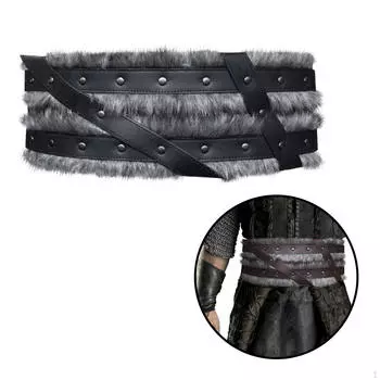 Аксессуар для костюма ларп-игры: широкий пояс для мероприятий в средневековой тематике коричневый