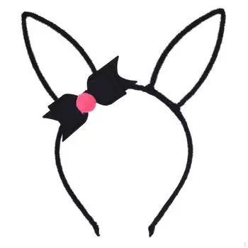 Аксессуар для костюма с повязкой на голову «Уши кролика», милый обруч для волос в виде пасхального кролика, нарядное платье для детей, подарки чёрный