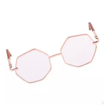 Аксессуар для кукольного наряда Полигональные металлические очки Солнцезащитные очки для кукол Black Frames