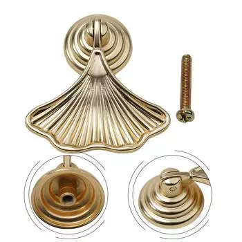 Аксессуар для обновления и реконструкции мебели, ручка для ящика шкафа в виде листа гинкго, ручка для дверцы шкафа с одним отверстием