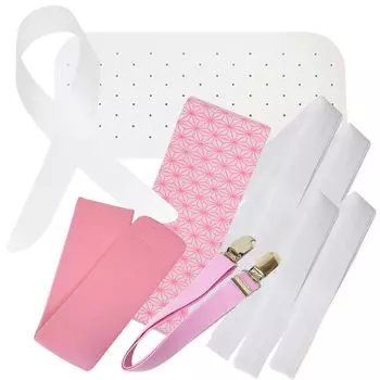 Аксессуар для одежды хакама 9 аксессуаров для юката один размер подходит 4 пояс воротник оби магия перевязка дата затягивающий комплект, части, комплект, все, ремни, ядро, розовый