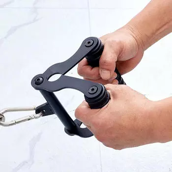 Аксессуар для штанги Landmine Handle с двойными D-образными рукоятками для силовых тренировок чёрный