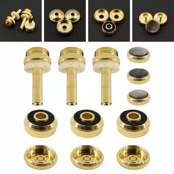 Аксессуар для трубы, портативный, простой в установке, аксессуары для музыкальных инструментов, кнопки для ремонта серебряный