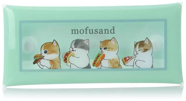 Аксессуар Косметическая ручка Прозрачная Многофункциональная L Детская mofusand0016 Ненужная [Mofusand] Чехол, Держатель, Мешочек, Чехол, Чехол, Размер, Дамы, Девочки, (МФС-129)