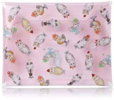 Аксессуар Прозрачный многофункциональный косметический детский mofusand0015 Parfait [Mofusand] Чехол, Чехол, LL, Чехол, Инструменты, Канцелярские принадлежности, Женщины, Студенты, (МФС-127)