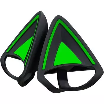 Аксессуар Razer Kitty Ears V2 для кошачьих ушей, который можно прикрепить к различным гарнитурам и который сделает вашу гарнитуру милой. Черный. Совместим с большинством гарнитур.