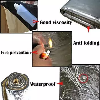 Аксессуар Звукоизоляционная пена для автомобильного шасси, закрытая дверь, изоляция салона, 100x40 см, задний ящик, 5 мм, водонепроницаемый CHINA