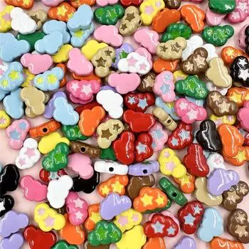 Аксессуары, 10 шт., модный браслет, ожерелье, материал из бисера, бусины-облака, милый сплав, капающий 9,7*12,6 мм, изготовление ювелирных изделий оранжевый