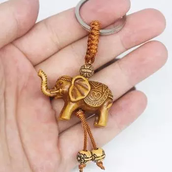 Аксессуары Деревянный Подарок Счастливая Резьба Слон Брелок Лошадь Elephant