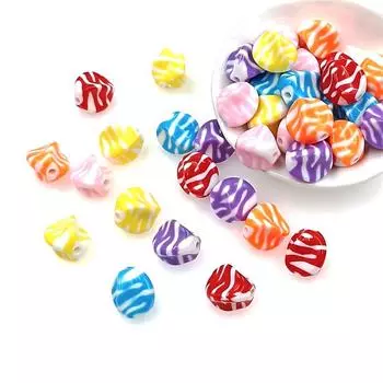 Аксессуары DIY Twister Beads Подвеска Материалы для ручной работы 10 шт. Конфеты Стильное полосатое ожерелье Браслет Аксессуары для изготовления ювелирных изделий разноцветный