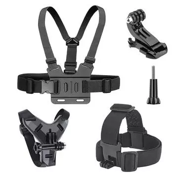 Аксессуары для экшн-камер Крепление для GoPro Hero 10 9 8 7 6 Нагрудный ремень Ремень для головы Черный для Xiaomi Yi 4K Sjcam Insta360