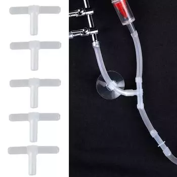 Аксессуары для аквариума Соединитель воздушного насоса Соединительные муфты для трубок Клапан управления Т-образные соединители белый
