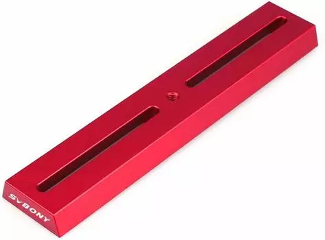 Аксессуары для астрономического телескопа SVBONY. Пластина с креплением «ласточкин хвост». Общая направляющая планка для искателя из алюминиевого сплава. (красный) красный