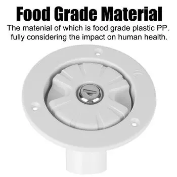 Аксессуары для автофургонов 80 мм люк для заливки пресной воды под действием гравитации для автофургонов, лодок, кемперов, прицепов, белого цвета, аксессуары для караванов, входной фильтр с замком чёрный