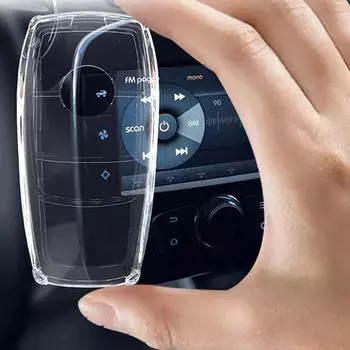 Аксессуары для автомобильного ключа, детали, прозрачный чехол для автомобильного ключа, устойчивый к падению, для Mercedes, практичный, прочный, изысканный прозрачный белый