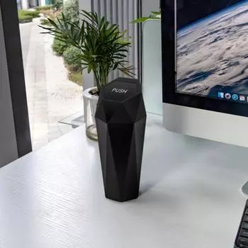 Аксессуары для автомобиля, органайзер для мусора, мусорное ведро с ромбовидным дизайном, автомобильное мусорное ведро с крышкой, мусорное ведро