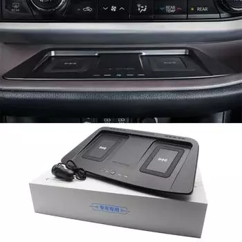 Аксессуары для автомобиля с левым рулем 10 Вт QI Беспроводная зарядная панель для мобильного телефона для Toyota Highlander 2015-2018 2019 Консоль Зарядная площадка для мобильного телефона