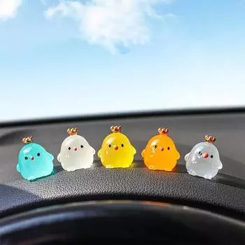 Аксессуары для автомобиля в виде светящейся в темноте фигурки цыпленка Cherry Ray [1076], корейские аксессуары для автомобилей