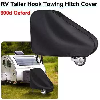 Аксессуары для экстерьера автомобиля Крюк для прицепа на колесах Чехол для сцепного устройства Водонепроницаемый чехол для каравана Защита от снега, дождя и пыли Защита от прицепа и грузовика УФ-излучения Оксфорд чёрный