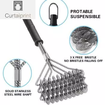 Аксессуары для барбекю, гриль, щетка для барбекю, проволочная щетина из нержавеющей стали, чистящие щетки, антипригарные пятна, жир, кухонные инструменты для барбекю