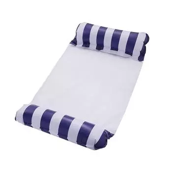 Аксессуары для бассейна с надувным матрасом Fun, водный гамак, надувной водный гамак 4 в 1 для взрослых и детей, водный гамак с надувным матрасом для бассейна, плавательного бассейна, пляжа 115*66cm темно-синий