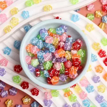 Аксессуары для бисероплетения, цветные украшения, браслет, брелок, акриловое ожерелье, ручная работа, буквы, 9 мм, бусины с буквами, цветы, сделай сам, модные свободные бусины, 20 шт.