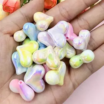 Аксессуары для бисероплетения своими руками Акриловая цепочка для телефона Изготовление 16*22 мм с отверстием Красочный креативный материал из бисера Креативный материал ручной работы 20 шт. Аксессуары светло-желтого