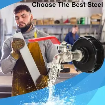 Аксессуары для бочки Ton Barrel Соединитель IBC Ton Barrel сплав Водяная насадка 1/2 дюйма Соединитель для крана 3/4 сплава