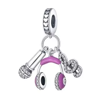 Аксессуары для браслетов, наушники для музыкального микрофона, аксессуары для браслетов своими руками One Size фиолетовый