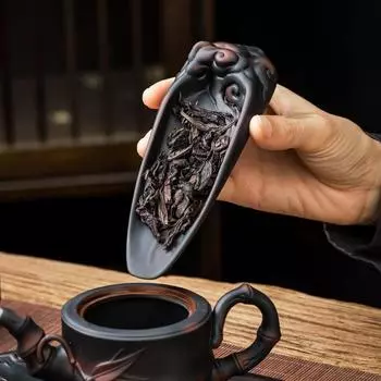 Аксессуары для чайной церемонии ручной работы - Фиолетовый керамический диспенсер для чая Керамические аксессуары для чая Awakening