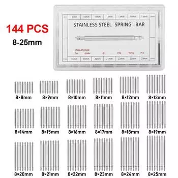 Аксессуары для часов, соединительный ремешок, пружинный штифт 8 мм-25 мм, шпилька для ремонта цепи, профессиональный набор инструментов 108Pcs